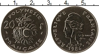 Продать Монеты Полинезия 20 франков 1999 Медно-никель