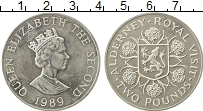 Продать Монеты Олдерни 2 фунта 1989 Серебро