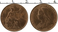 Продать Монеты Великобритания 1 фартинг 1899 Бронза