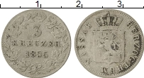 Продать Монеты Нассау 3 крейцера 1848 Серебро