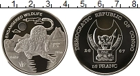 Продать Монеты Конго 10 франков 2007 Посеребрение