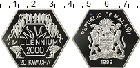 Продать Монеты Малави 20 квач 1999 Серебро