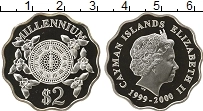 Продать Монеты Каймановы острова 2 доллара 2000 Серебро