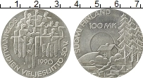 Продать Монеты Финляндия 100 марок 1990 Серебро