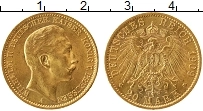 Продать Монеты Пруссия 20 марок 1909 Золото