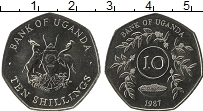 Продать Монеты Уганда 10 шиллингов 1987 Медно-никель