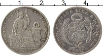 Продать Монеты Перу 5 соль 1907 Серебро