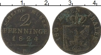 Продать Монеты Пруссия 2 пфеннига 1824 Медь