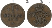 Продать Монеты Гессен-Кассель 1 геллер 1829 Медь