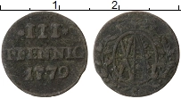 Продать Монеты Саксония 3 пфеннига 1779 Серебро