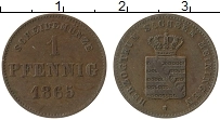 Продать Монеты Саксен-Майнинген 1 пфенниг 1865 Медь