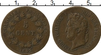 Продать Монеты Франция 5 сантим 1843 Медь