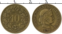 Продать Монеты Швейцария 10 рапп 1918 Медь