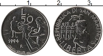Продать Монеты Сан-Марино 50 лир 1994 Медно-никель