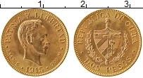 Продать Монеты Куба 2 песо 1915 Золото
