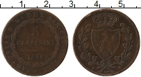 Продать Монеты Сардиния 5 сентесим 1826 Медь