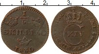 Продать Монеты Швеция 1/6 скиллинга 1830 Медь