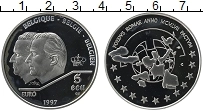 Продать Монеты Бельгия 5 экю 1997 Серебро
