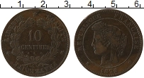 Продать Монеты Франция 10 сантим 1872 Медь