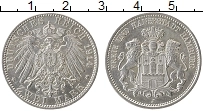 Продать Монеты Гамбург 2 марки 1907 Серебро