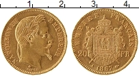 Продать Монеты Франция 20 франков 1867 Золото
