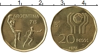 Продать Монеты Аргентина 20 песо 1978 Латунь