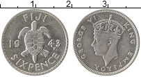 Продать Монеты Фиджи 6 пенсов 1943 Серебро