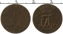 Продать Монеты Анхальт-Бембург 1 пфенниг 1827 Медь