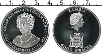 Продать Монеты Замбия 4000 квач 2002 Серебро