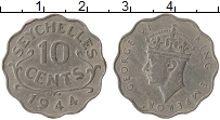 Продать Монеты Сейшелы 10 центов 1944 Медно-никель
