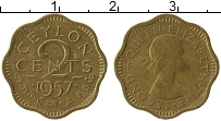 Продать Монеты Цейлон 2 цента 1957 Бронза