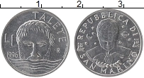 Продать Монеты Сан-Марино 1 лира 1996 Алюминий