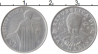 Продать Монеты Сан-Марино 2 лиры 1997 Алюминий