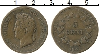Продать Монеты Франция 5 сантим 1837 Медь