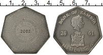 Продать Монеты Замбия 1000 квач 2001 Медно-никель