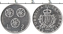 Продать Монеты Сан-Марино 2 лиры 1987 Алюминий