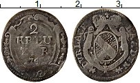 Продать Монеты Баден 2 крейцера 1742 Серебро