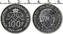 Продать Монеты Монако 100 франков 1989 Серебро