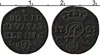 Продать Монеты Польша 1 солид 1763 Медь