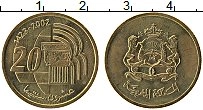 Продать Монеты Марокко 20 сантим 2002 Латунь