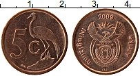 Продать Монеты ЮАР 5 центов 2009 сталь с медным покрытием