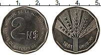 Продать Монеты Уругвай 2 песо 1981 Медно-никель