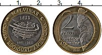 Продать Монеты Аргентина 2 песо 2012 Биметалл