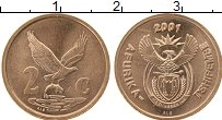 Продать Монеты ЮАР 2 цента 2001 сталь с медным покрытием