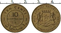 Продать Монеты Сомали 10 сентесим 1967 Бронза