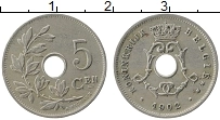 Продать Монеты Бельгия 5 сантим 1902 Медно-никель
