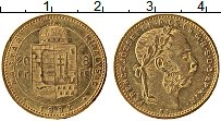 Продать Монеты Венгрия 8 форинтов 1881 Золото