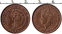 Продать Монеты Цейлон 1 цент 1945 Медь
