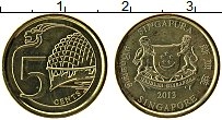 Продать Монеты Сингапур 5 центов 2013 Латунь