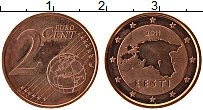 Продать Монеты Эстония 2 евроцента 2011 сталь с медным покрытием